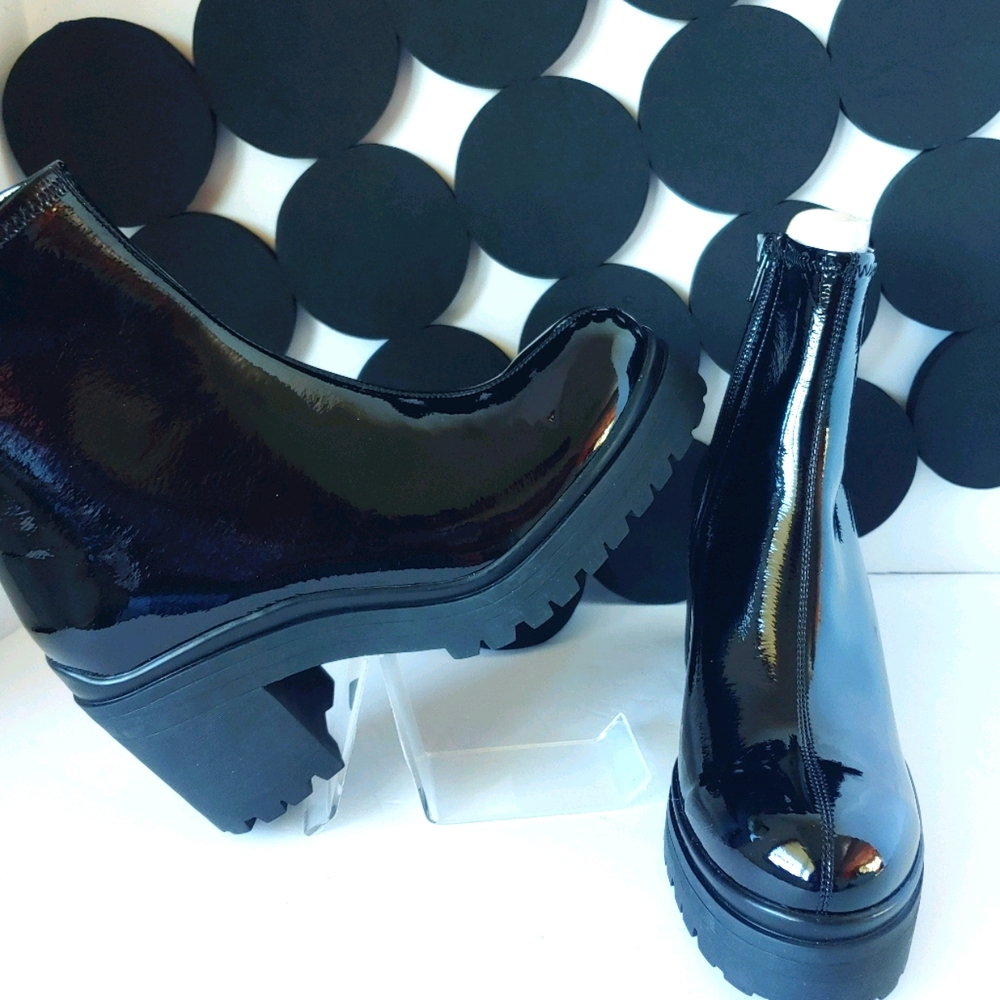 Black Tacked Bootie...Size 9.5"